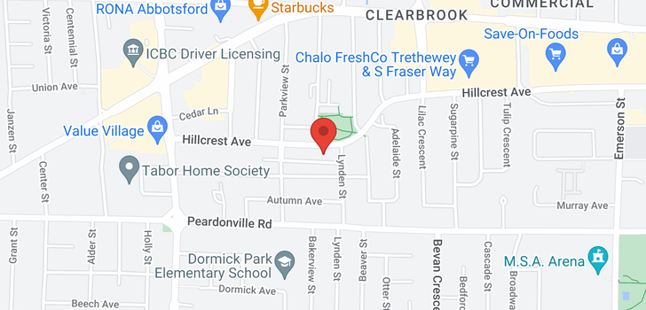 map of 32240 HILLCREST AVENUE